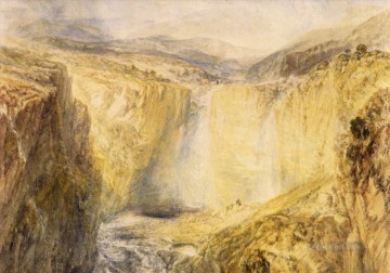  fall Painting - Fall of the Tees Yorkshire Romantic landscape Joseph Mallord William Turner Mountain
